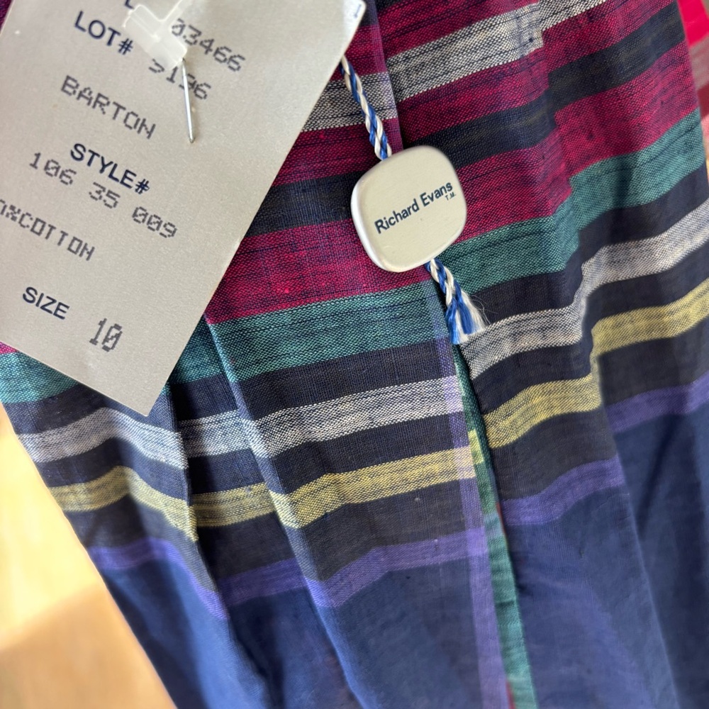 Vintage Carroll Reed of New England Multicolor Plaid Pleated Midi Skirt-10-NWT - Picture 6 of 8